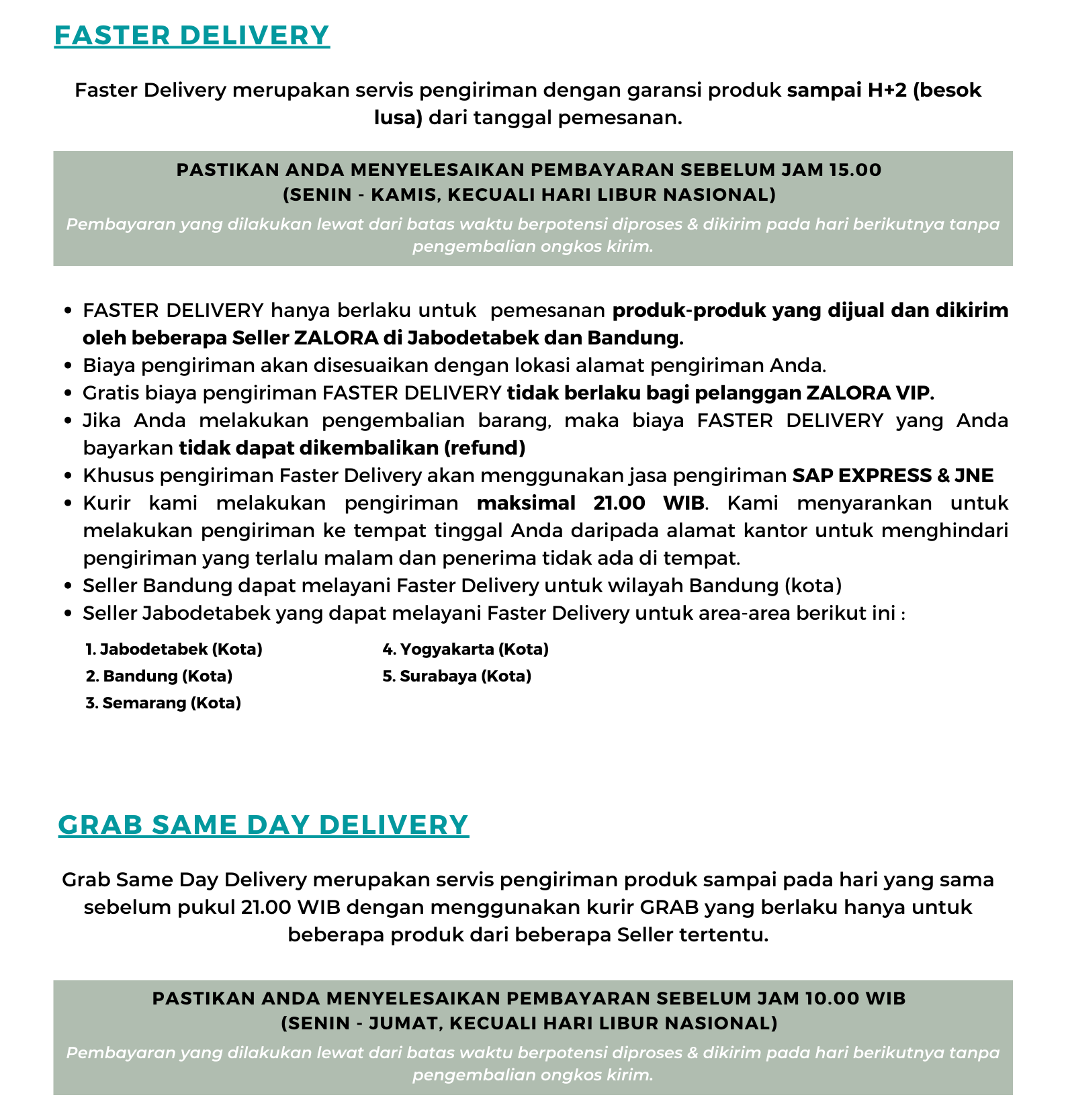 Next Day Delivery (Produk ZALORA) Zalora ID