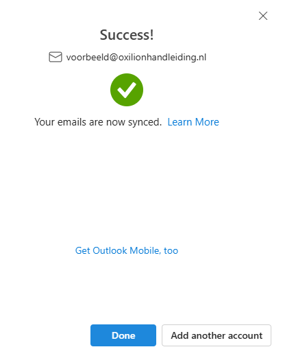 Successbericht in Outlook