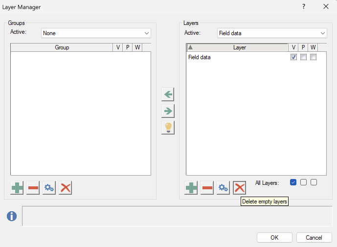 Layer Manager Delete empty layers
