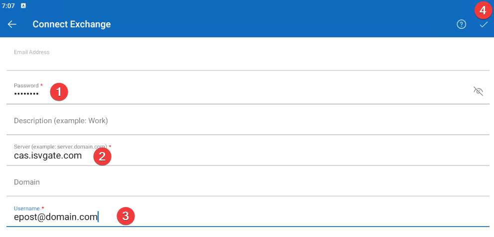 Hosted Exchange Android Outlook