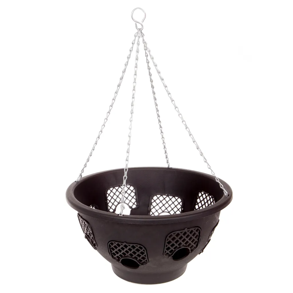 Easy-fill hanging basket