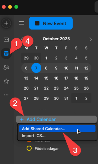 Exchange server shared calendar