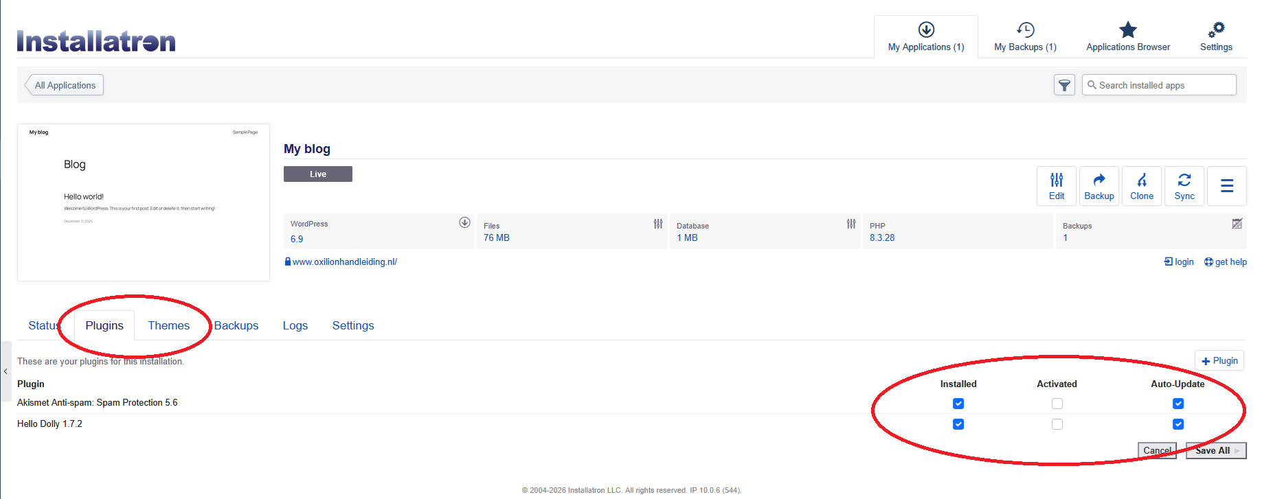 Automatische Updates van Plugins in WordPress.