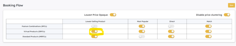 The image displays a booking interface with various product options and pricing configurations. 
KI-generierte Inhalte können fehlerhaft sein.