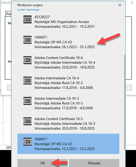 payh3.jpg Huom valitaan uusin varmenne