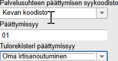 Kevan päättymissyy