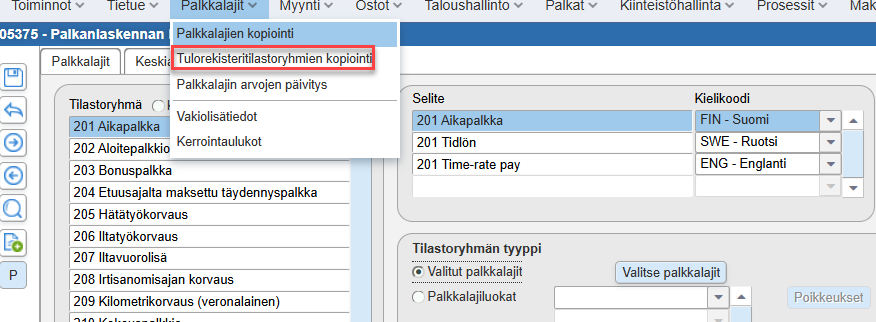 Kopiointinäkymä