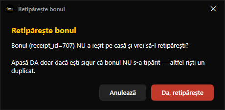 Confirmare Retipărește