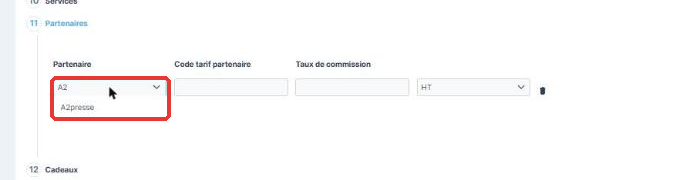 Sélection du partenaire A2presse