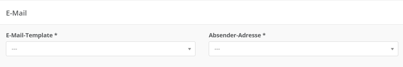 Screenshot von der E-Mail-Konfiguration
