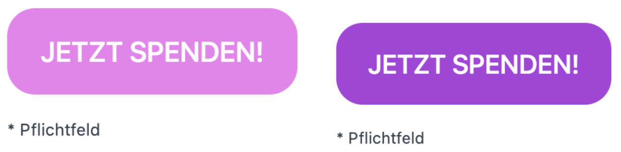 Vergleich der Button-Farben im normalen Zustand sowie bei Fokus und Hover
