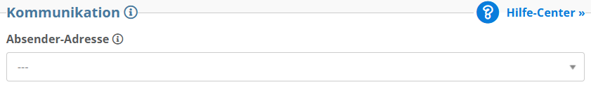 Screenshot des Abschnitts Kommunikation