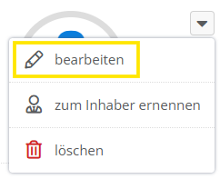 Screenshot des Menüpunkts bearbeiten