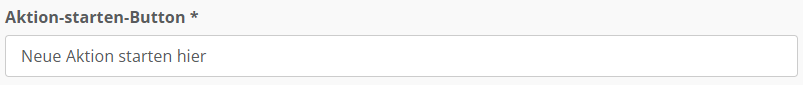 Screenshot der Konfiguration für den Aktion-starten-Button