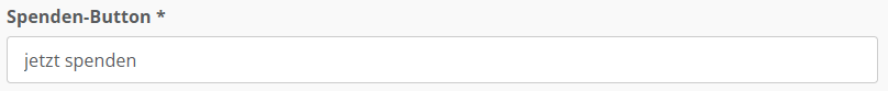 Screenshot der Konfiguration für den Spenden-Button