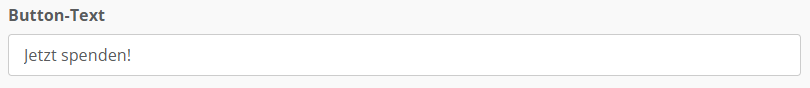 Screenshot der Konfiguration für den Spenden-Button