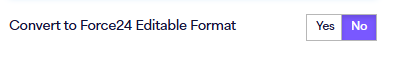 Option to convert to a Force24 editable format