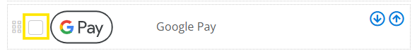 Screeshot der Option Google Pay in den Formular-Einstellungen