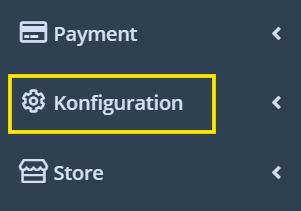 Screenshot des Menüpunkts Konfiguration