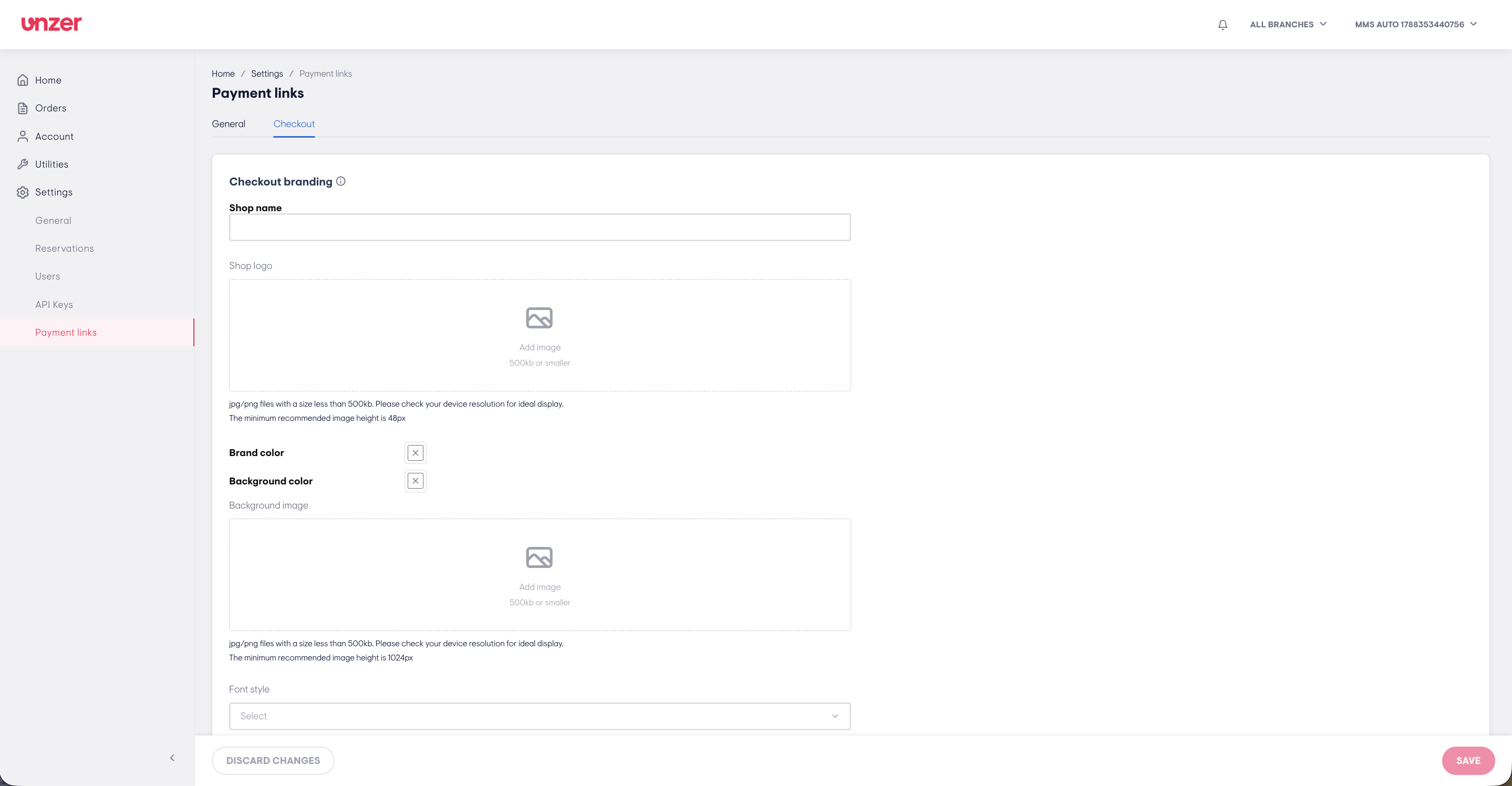 Screenshot der beschriebenen Einstellung oder Aktion
