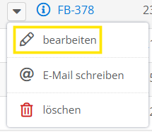 Screenshot des Menüpunkts "bearbeiten"