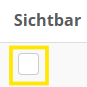 Screenshot der Option Sichtbar
