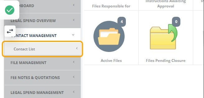 Click on Contact List link