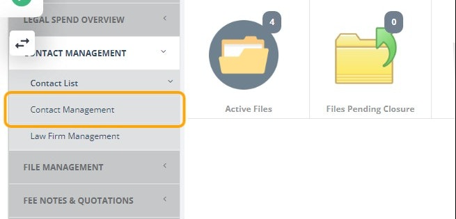 Click on Contact Management link