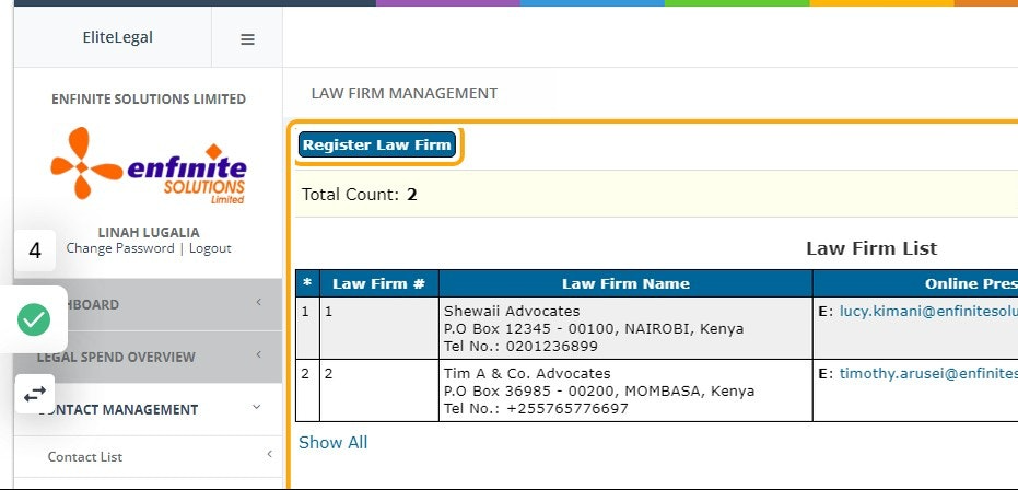 To Register a Law Firm(s)