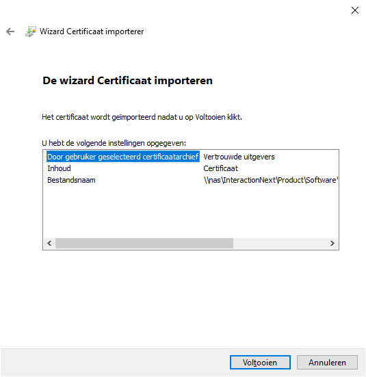 Import completed successfully