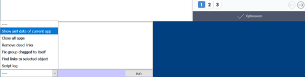The debug screen in xential|client showing the XML contents