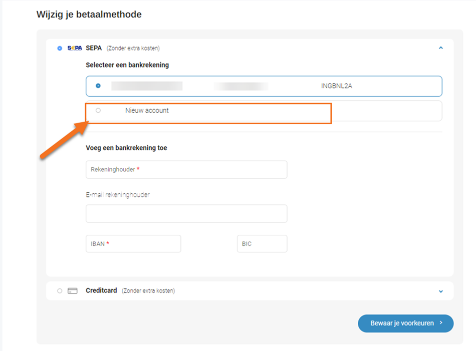 Hoe kan ik mijn rekeningnummer (voor automatische incasso) wijzigen