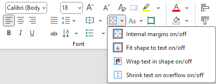 Power-user l Text and shapes features on the ribbon
