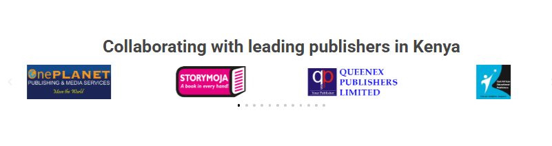 Logos of Snapplify partner publishers in Kenya