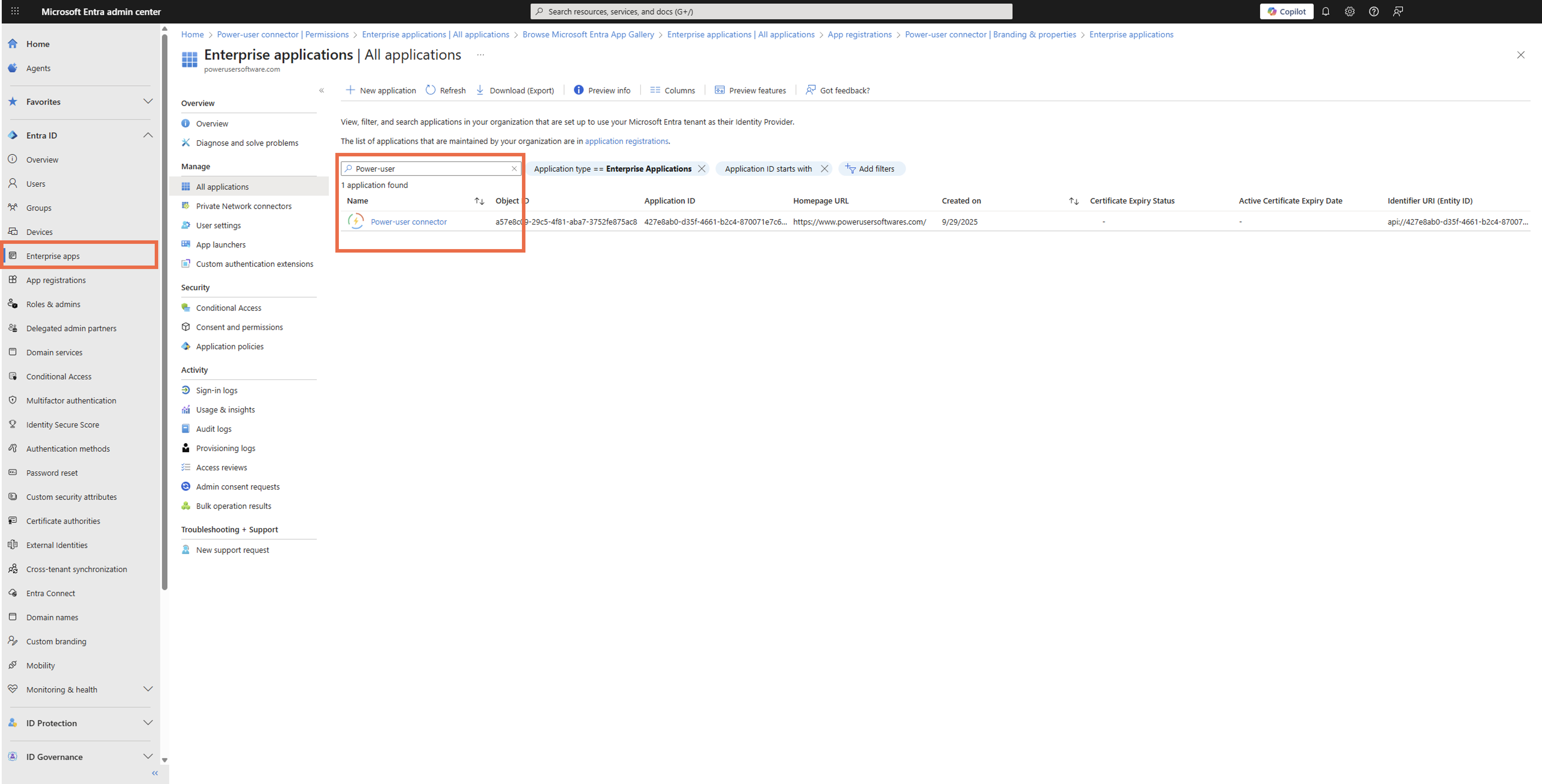 Power-user SharePoint Connector from Microsoft Entra