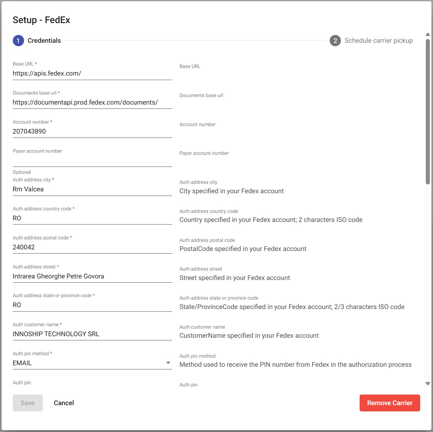 FedEx account setup