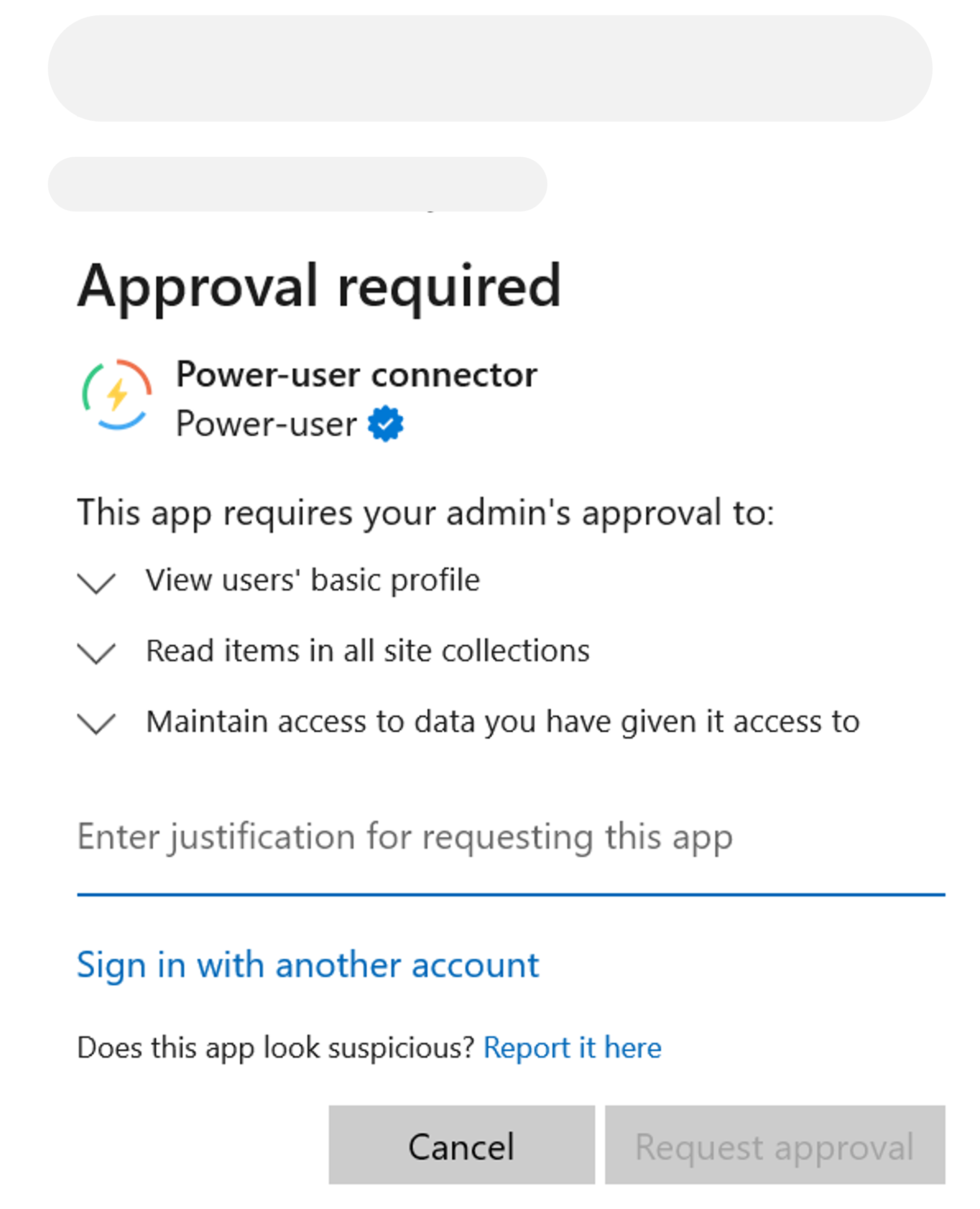 Request consent Entra application SharePoint