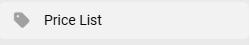 Navigation tab for Price List