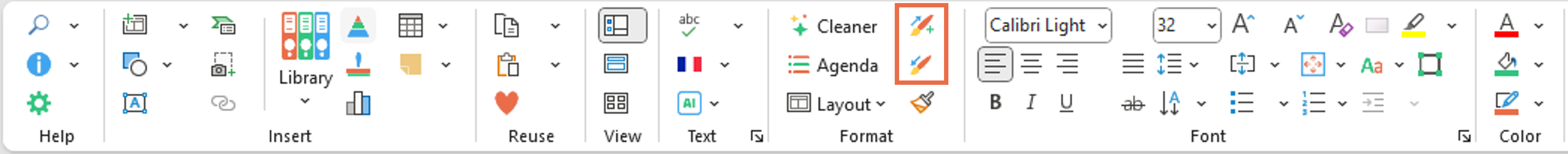 Power-user l Location of the Pipette on the ribbon