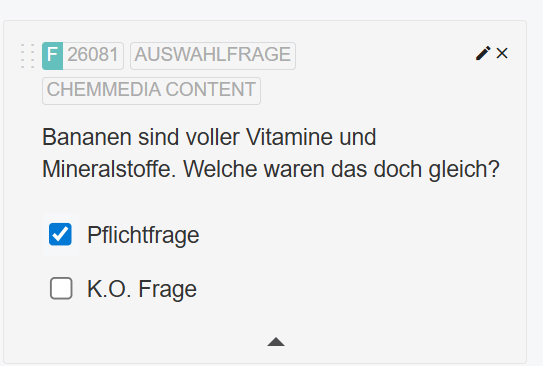 Aktivierte Checkbox Pflichtfrage in Tab Fragen