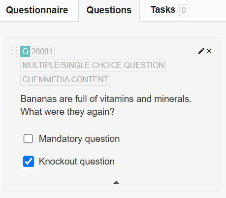 Checkbox Knockout question activated