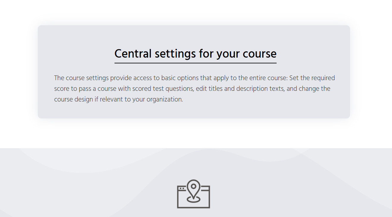 Screenshot Course on Course Settings