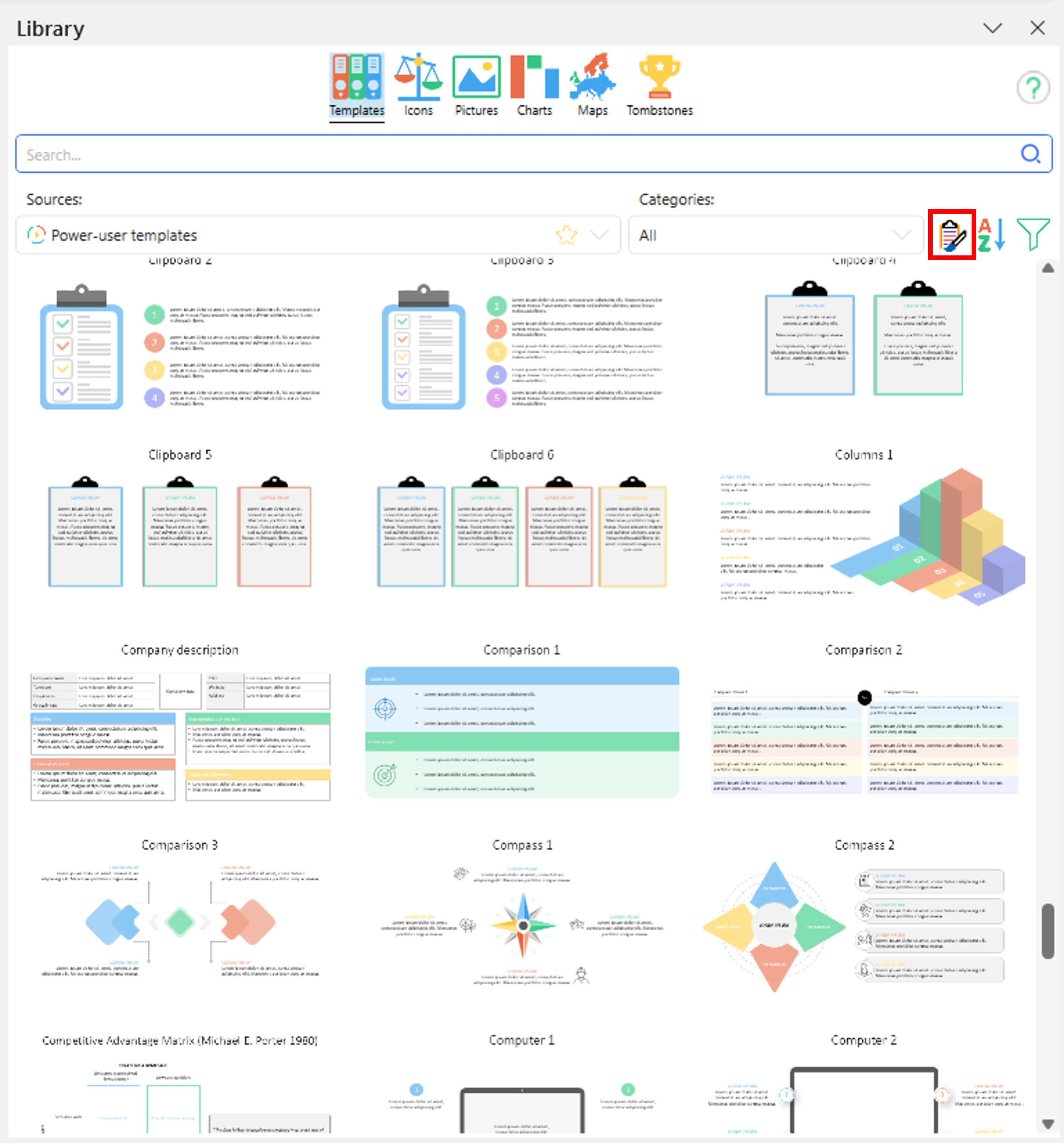 Power-user l Templates Library
