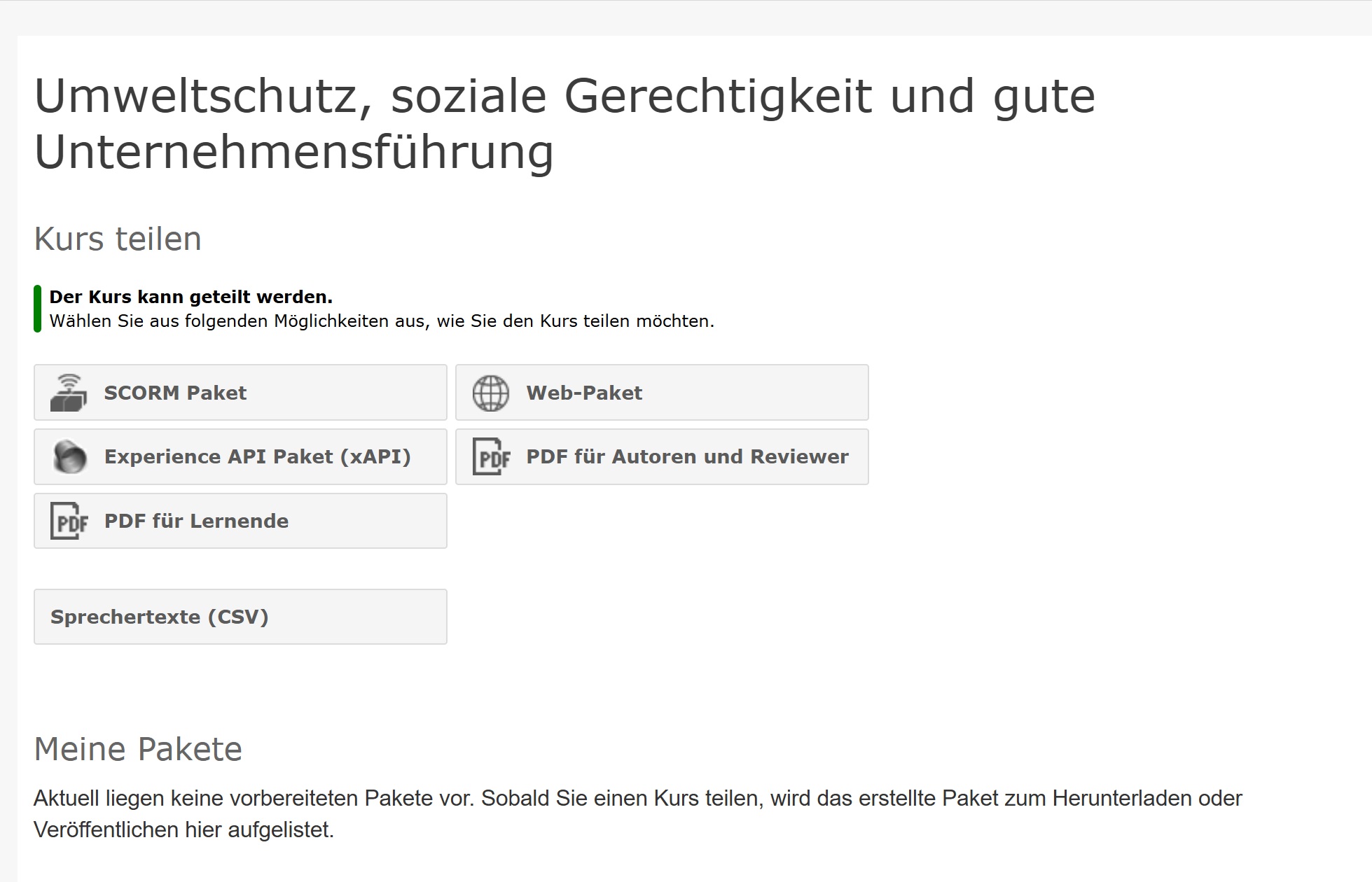 Export-Dialog in Knowledgeworker Create mit Option Web-Paket