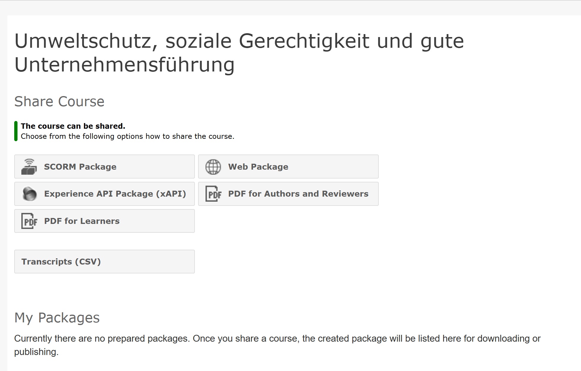 Export dialog in Knowledgeworker Create with Web Package option