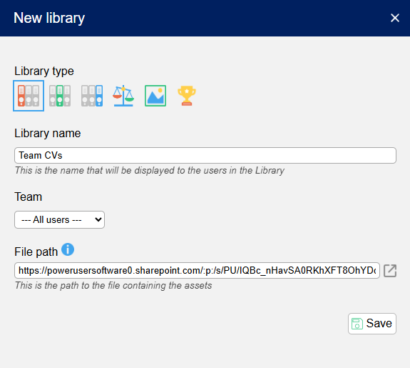 Custom slides Library linked to slides on SharePoint