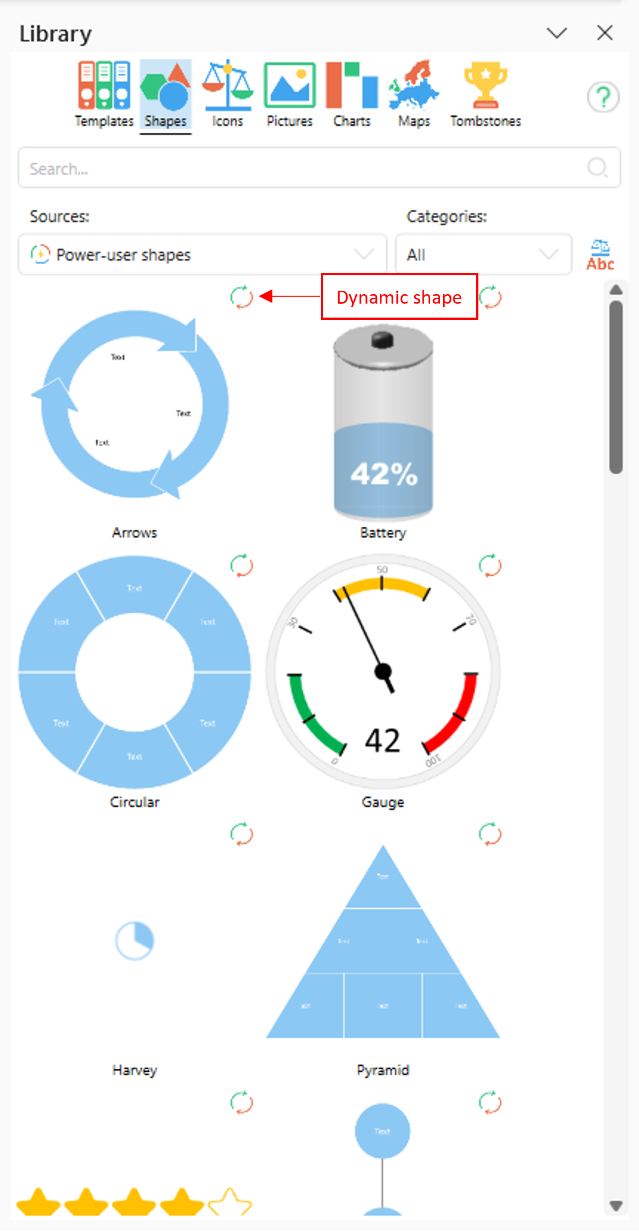 Power-user Library l Dynamic shapes and diagrams