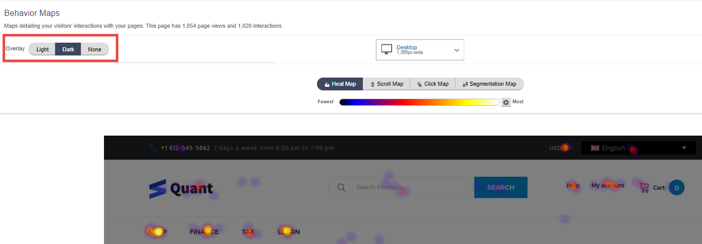 A screenshot showing where you can change your overlay options.