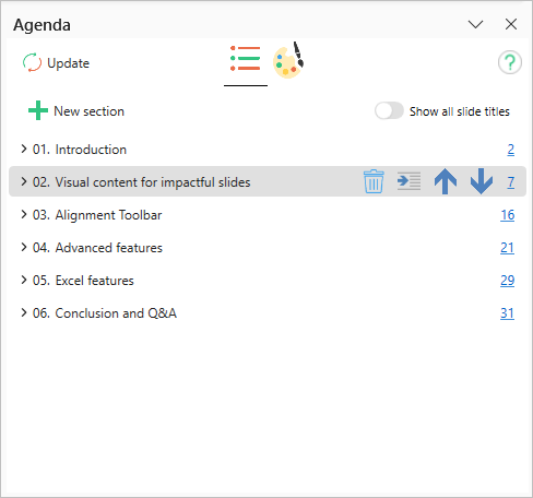 Power-user l Creating the Agenda structure