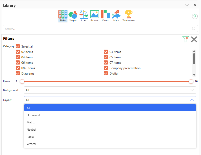 Power-user l Templates Library Filters